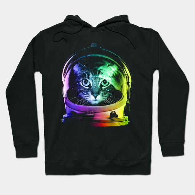 Space cat Hoodie by clingcling